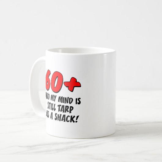 60 geest nog steeds gericht als Mok in een rack (Voorkant links)