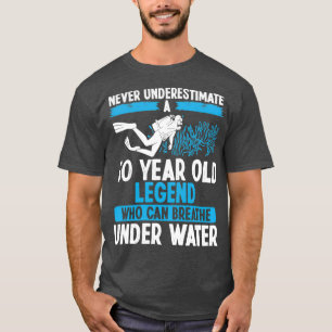 60 Geestdagen Scuba Rond 60 jaar oud T-shirt