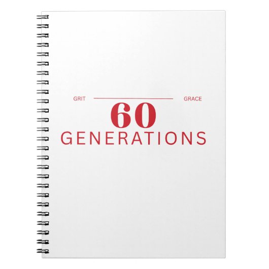 60 Generations of Grit & Grace Notitieboek (Voorkant)