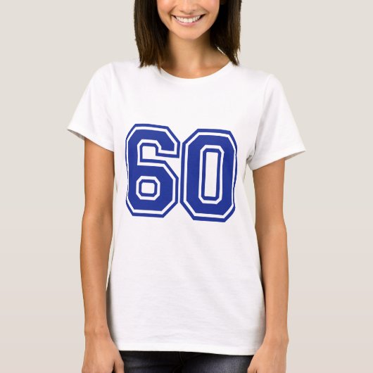 60 - getal - 60 t-shirt (Voorkant)