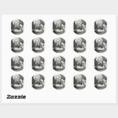 '60 Getatoeëerde dame Ronde Sticker (Vel)