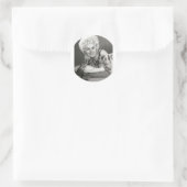 '60 Getatoeëerde dame Ronde Sticker (Tas)