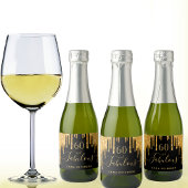 60 geweldige verjaardag zwarte glitter sparkle gol sparkling wijnetiket