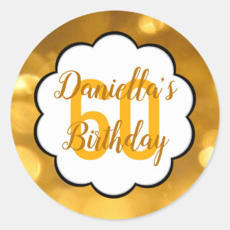 60 - Gouden cijfers Verjaardag Stickers