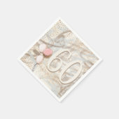 60 Grote Typografie Gouden Confetti Swirl 60e part Servet (Hoek)