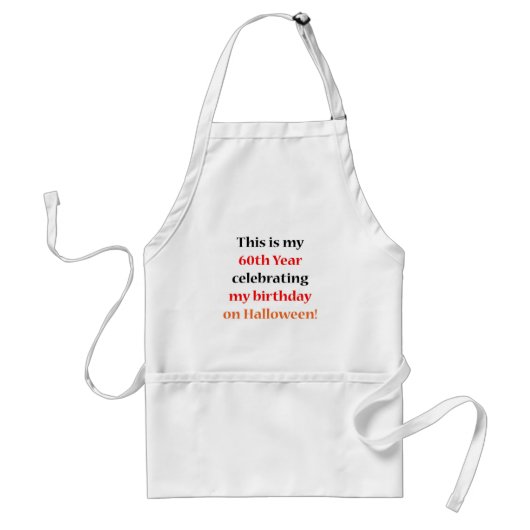 60 Halloween Birthday Standaard Schort (Voorkant)