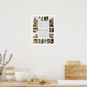 60 Hart van onze familie Foto Verjaardag 50ste Po Poster (Keuken)