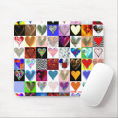 60 Harten op een Mousepad Muismat (Met muis)