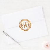 60 in goud - 60ste verjaardagsfeestje Stickers (Envelop)