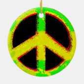 60-inch hippy Peace Sign Retro Art Keramisch Ornament (Achterkant)