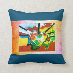 60-inch Peter Max art-stijl hartklep Kussen