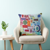 60-inch Retro Disco Color Chart Collage Abstract Kussen (Stoel)