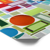 60-inch Retro Disco Color Chart Collage Abstract Poster (Hoek)
