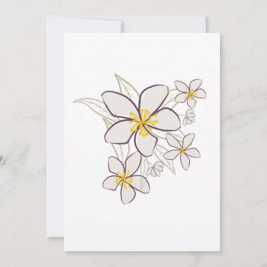 60-inch witte goudmijn met Jasmine Floral Kaart (Achterkant)