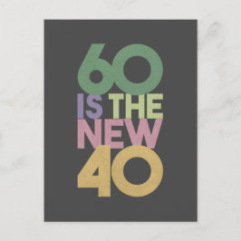 60 is de nieuwe 40 - 60e verjaardag Ca Essential Briefkaart