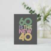 60 is de nieuwe 40 - 60e verjaardag Ca Essential Briefkaart (Staand voorkant)