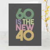 60 is de nieuwe 40 - 60e verjaardag van de essenti kaart (Gele Bloem)