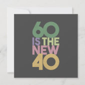 60 is de nieuwe 40 - 60e verjaardag van de essenti kaart (Voorkant)