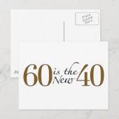 60 is de nieuwe 40 briefkaart (Voorkant / Achterkant)