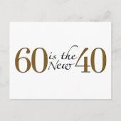60 is de nieuwe 40 briefkaart (Voorkant)
