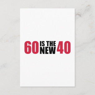 60 is de nieuwe veertig jaar kaart