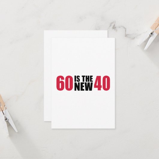 60 is de nieuwe veertig jaar kaart (Voorkant / Achterkant in situ)