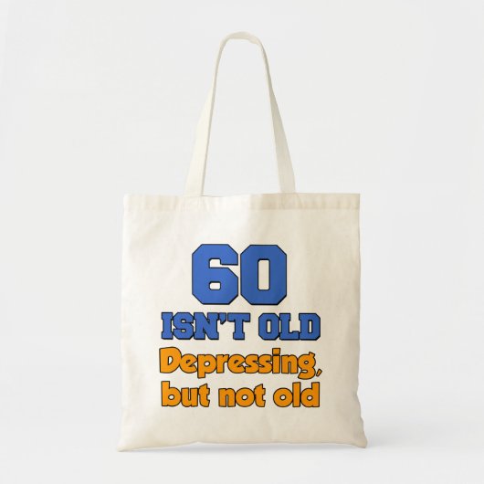 60 Is geen oude Canvas tas (Voorkant)