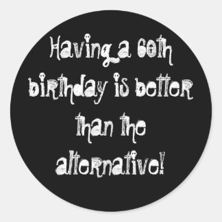 60 is goed! ronde sticker