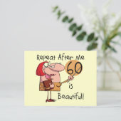 60 is mooie Tshirts en geschenken Briefkaart (Staand voorkant)
