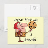 60 is mooie Tshirts en geschenken Briefkaart (Voorkant / Achterkant)