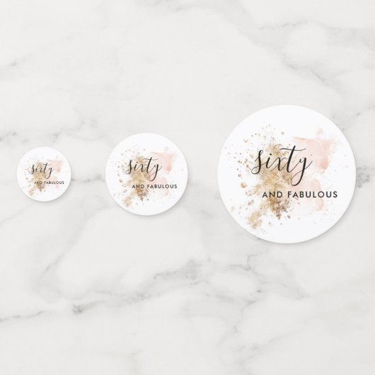 60 jaar en 60 dagen oud. confetti (Voorkanten)