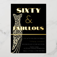 60 jaar en 60 jaar dress Gold-uitgang