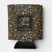 60 jaar en 60 jaar oud zwart blikjeskoeler (Achterkant)