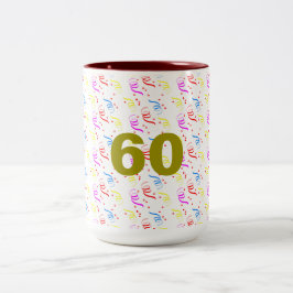 60 jaar en Confetti Mok