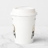 60 jaar en fabelachtig goud met metalen verjaardag papieren bekers (Links)