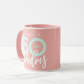 60 jaar en geweldige verjaardagsmok mok (Voorkant links)