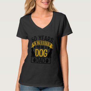 60 jaar en hond papa! 60 jaar oude verjaardag t-shirt