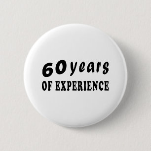 60 jaar ervaring ronde button 5,7 cm