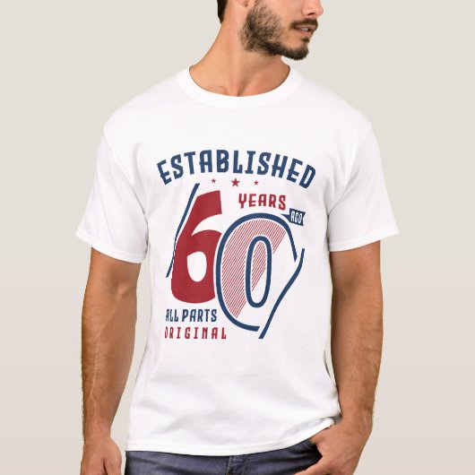 60 jaar geleden opgericht | Vogeldag-cadeauidee T-shirt (Voorkant)