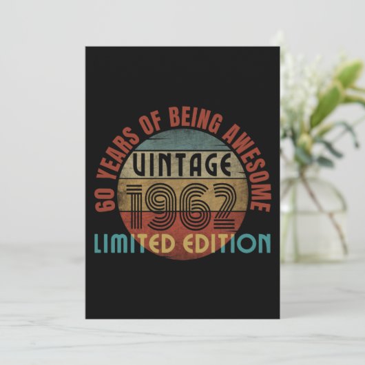 60 jaar geweldige kaart (Staand voorkant)