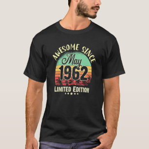 60 jaar Geweldige mei 1962 60e verjaardag T-shirt