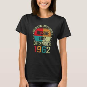 60 jaar Geweldige sinds december 1962 Vintage 60e  T-shirt