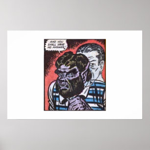 60 jaar Golden age Horror strips   enge retro-komi Poster