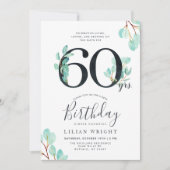 60 jaar groei | 60e verjaardag | Eucalyptus Kaart (Voorkant)