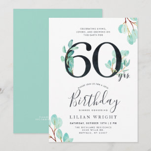 60 jaar groei   60e verjaardag   Eucalyptus Kaart