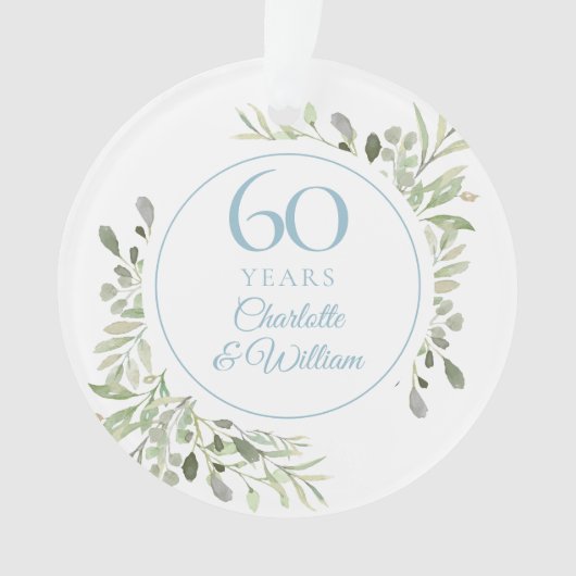 60 Jaar Groenery Bloemendiamantjubileum Ornament (voorkant)