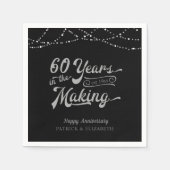 60 JAAR IN WORDING 60ste Jubileum Verlichting Servet (Voorkant)