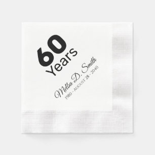 60 jaar Jubileum Birthday Party Napkins Servet
