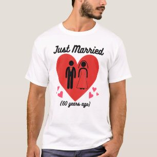60 jaar Jubileum gewoon huwelijk zestig jaar oud T-shirt