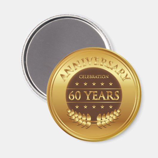 60 jaar Jubileum Gold Magneet (Voorkant / Achterkant)